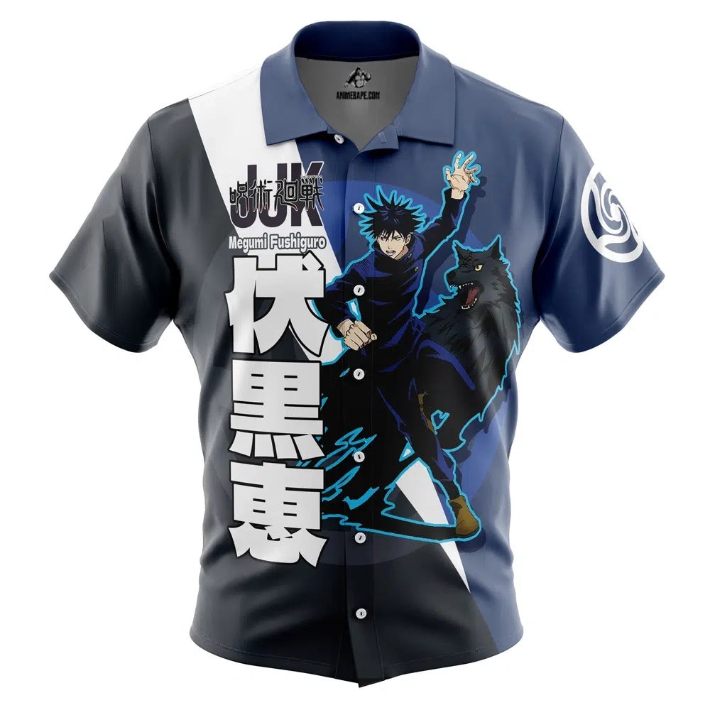 Fushiguro Megumi Jujutsu Kaisen Button Up Hawaiian Shirt