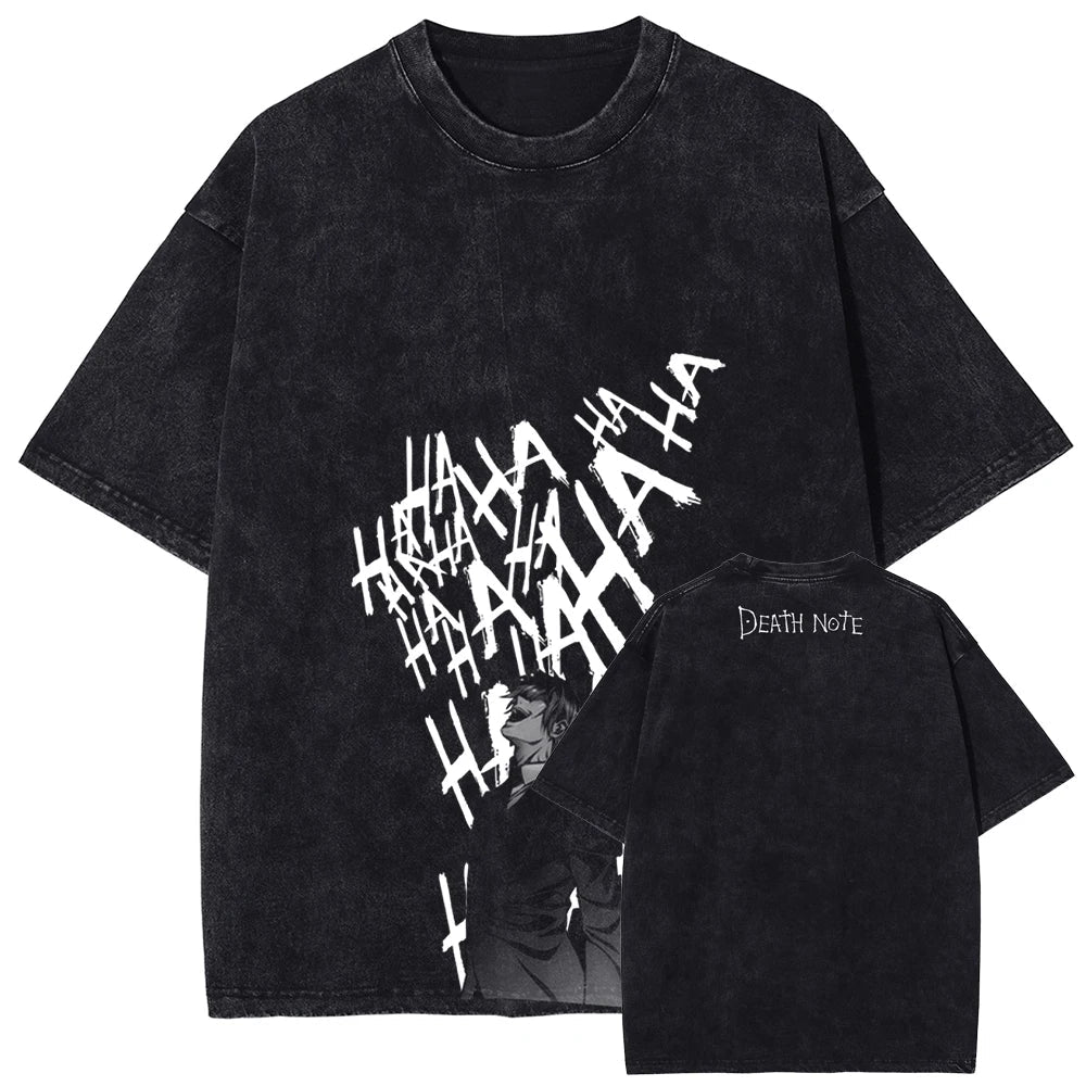 Death Note Light's Laughter Oversized Vintage Shirt