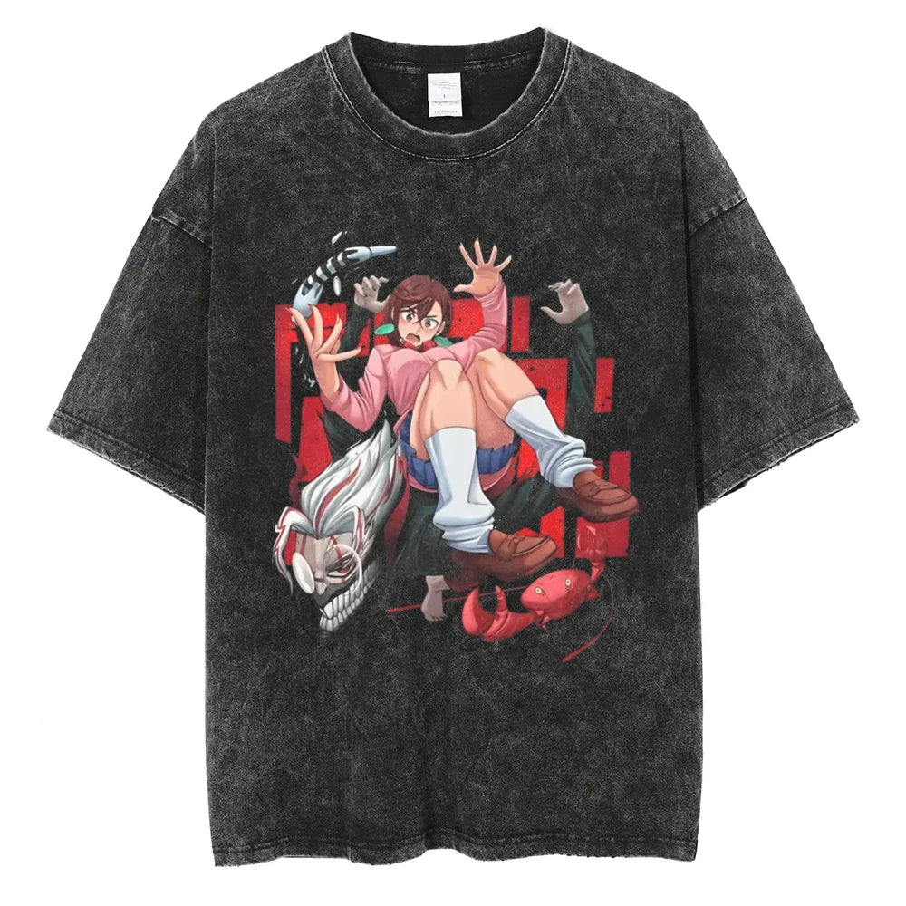 Dandadan Duo's Adventure Oversized Vintage T-Shirt