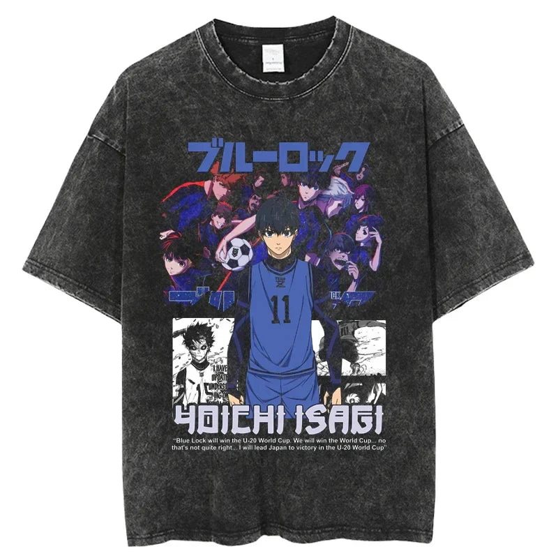 Blue Lock Isagi Clutch Performer Oversized Vintage T-Shirt