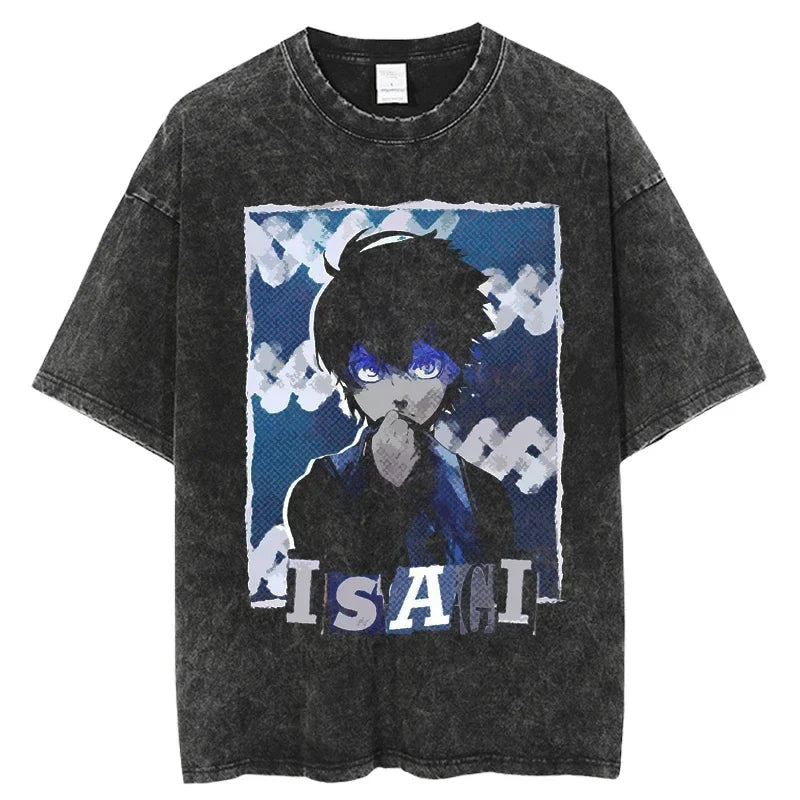 Blue Lock Isagi Sharp Instincts Oversized Vintage T-Shirt