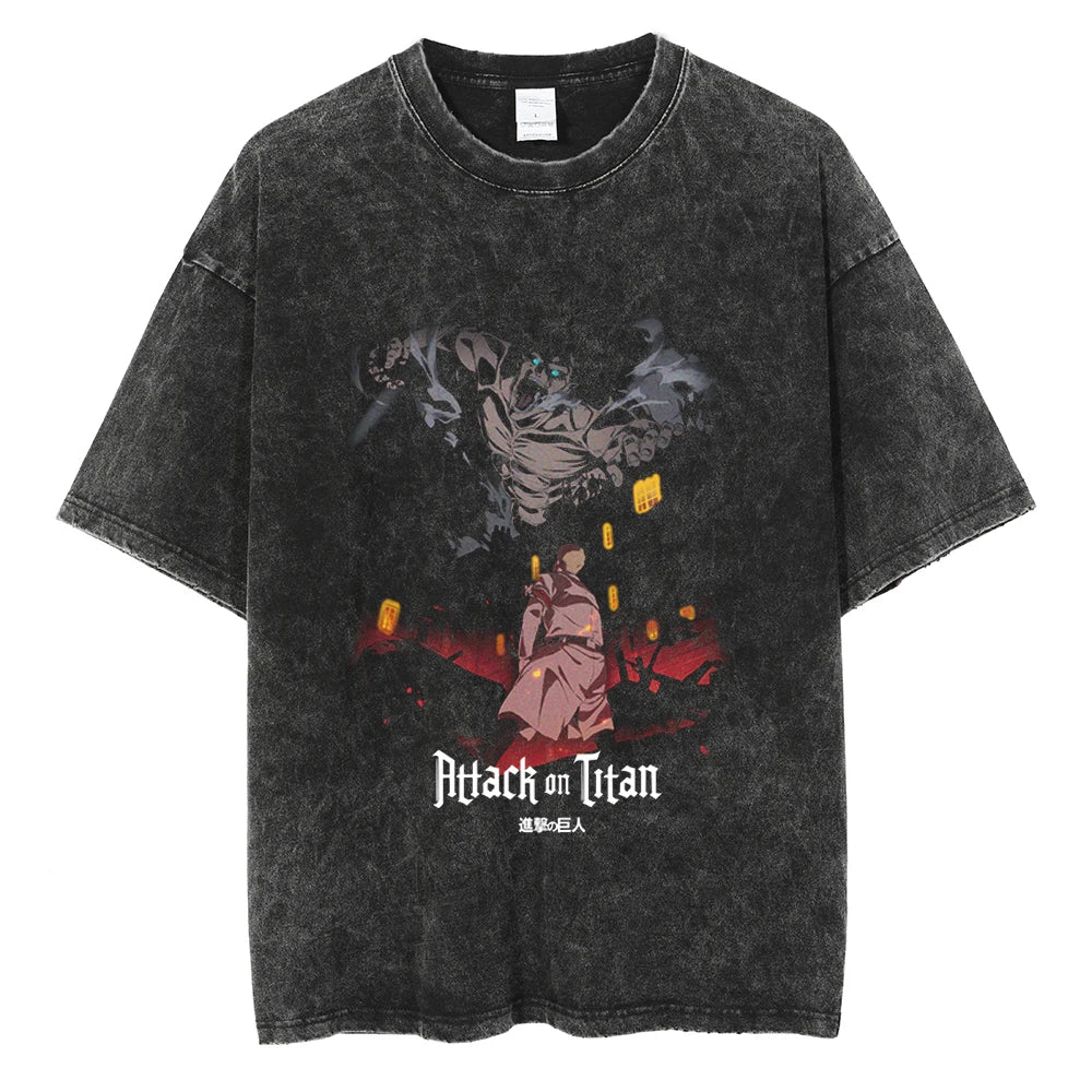 Attack on Titan Eren's Rage Oversized Vintage T-Shirt