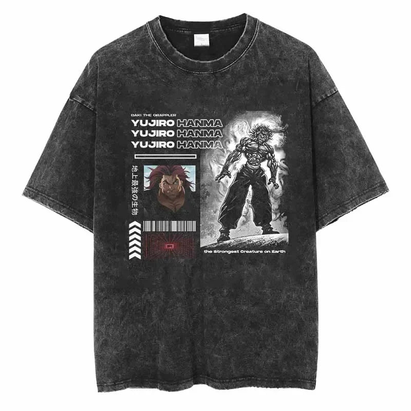 Baki Yujiro Ultimate Figher Oversized Vintage T-Shirt