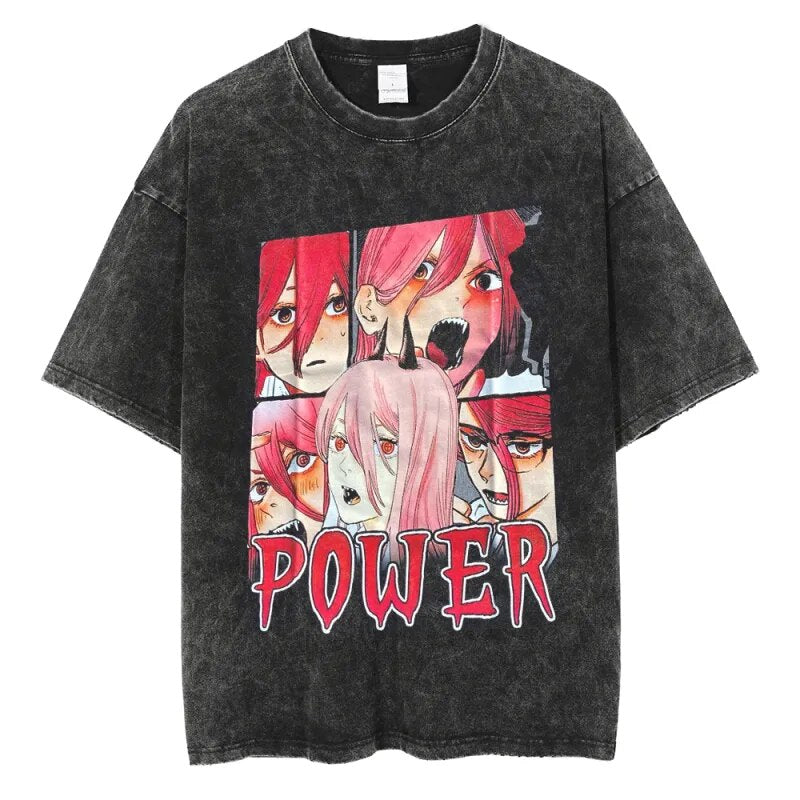 Chainsaw Man Power Fiery Fiend Vintage T-Shirt