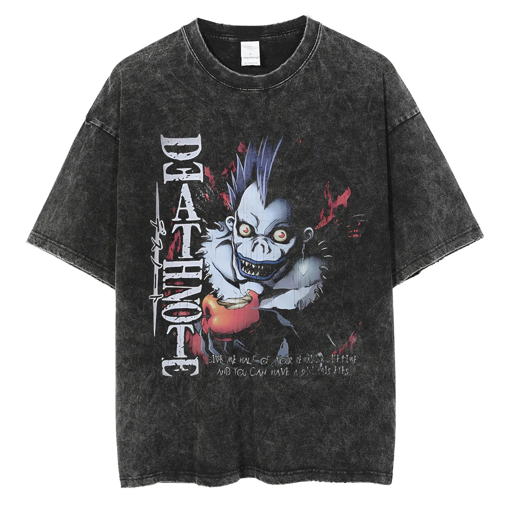 Death Note Ryuk Shinigami's Laugh Oversized Vintage T-Shirt