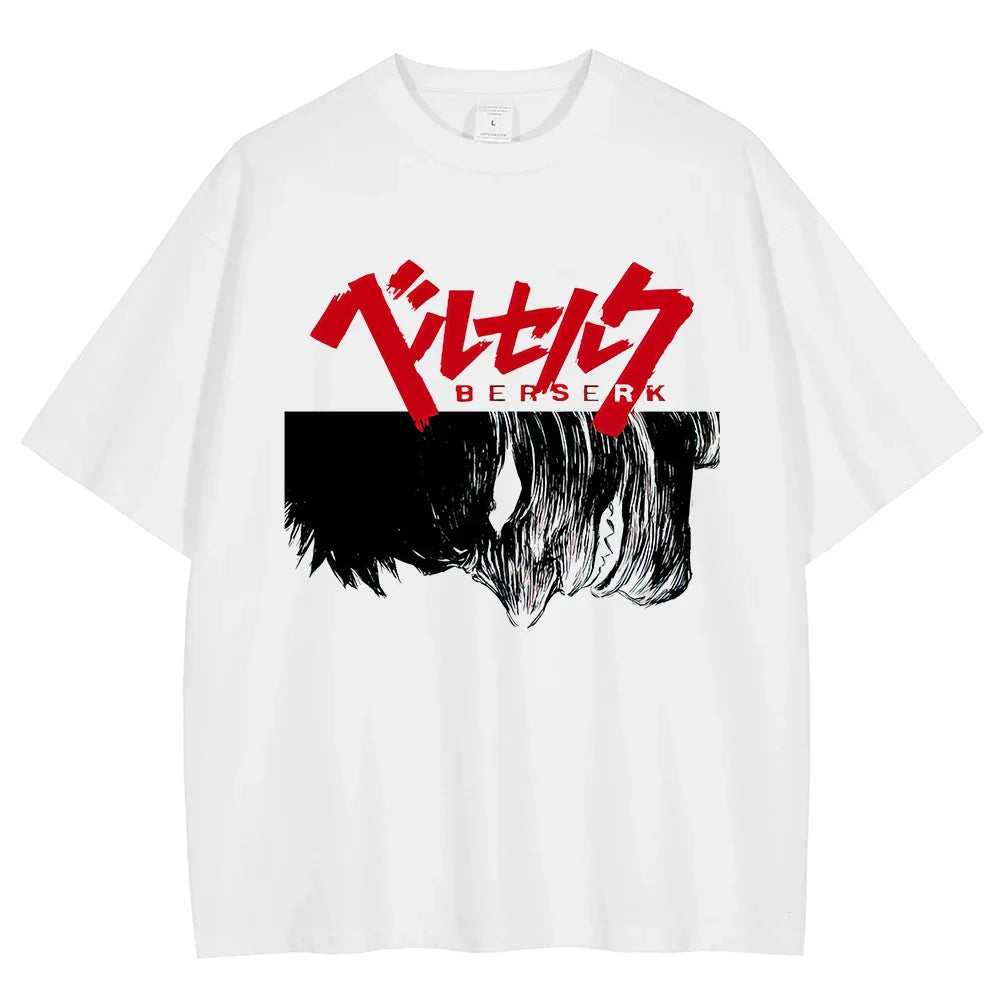 Berserk Guts Lone Wolf of Vengeance Oversized Vintage T-Shirt