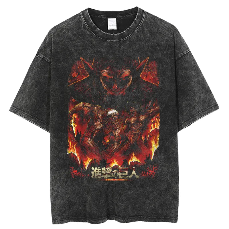 Attack on Titan World Destruction Vintage T-Shirt