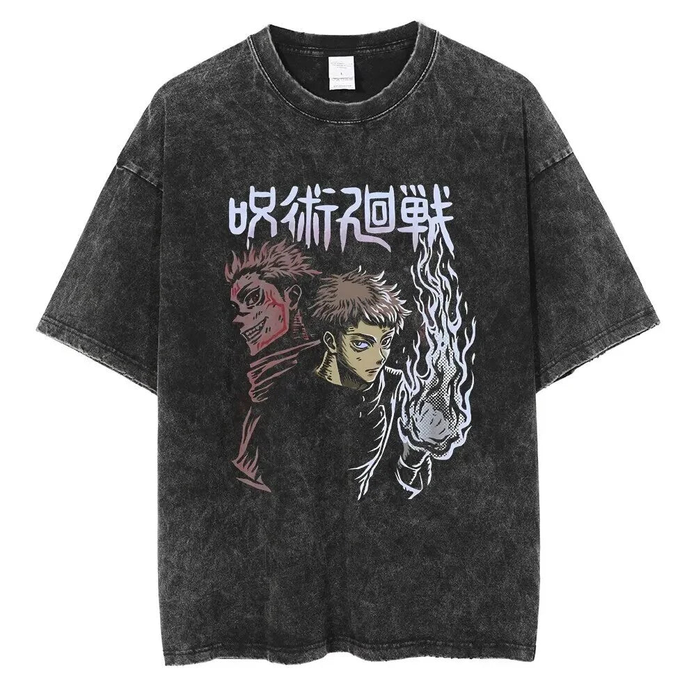 Jujutsu Kaisen Itadori x Sakuna Cursed Incarnate Vintage T-Shirt