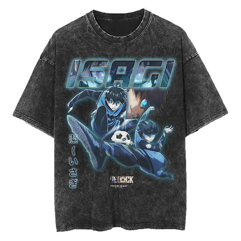 Blue Lock Isagi Field General Oversized Vintage T-Shirt