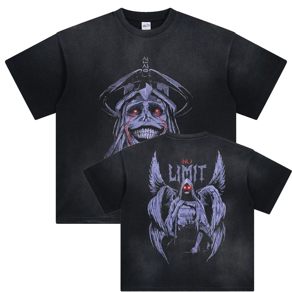 Solo Leveling Demon Reaper Oversized Vintage T-Shirt