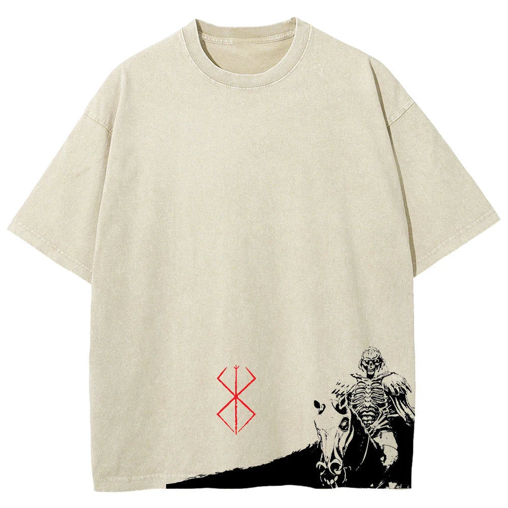 Berserk Skeletal Rider Oversized Vintage T-Shirt