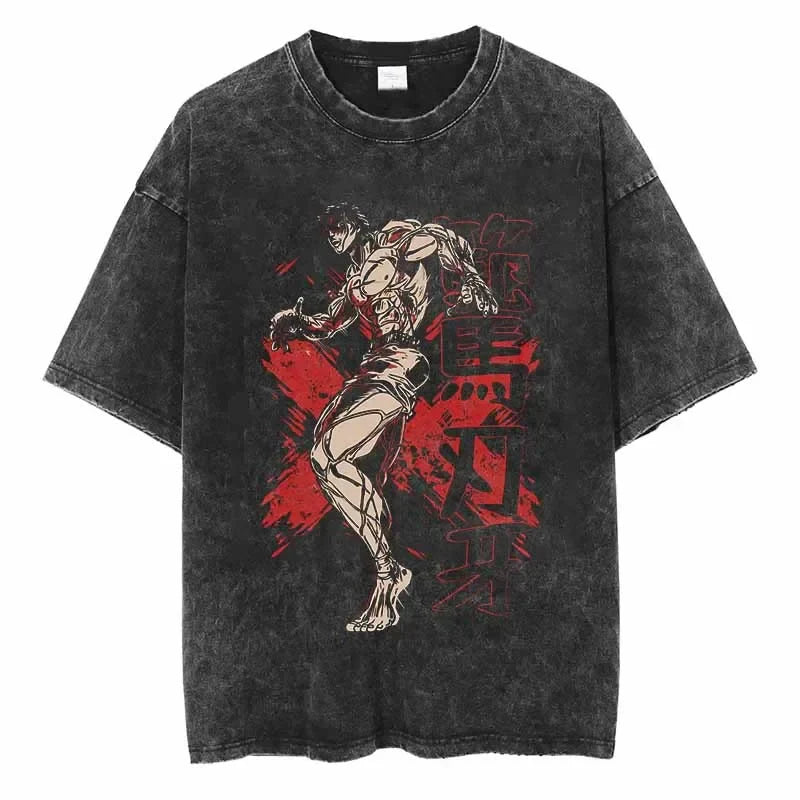 Baki Fearless Contender Oversized Vintage T-Shirt