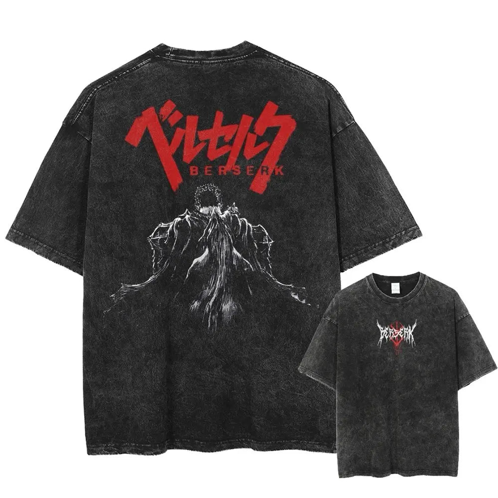 Berserk Guts Relentless Warrior Oversized Vintage T-Shirt