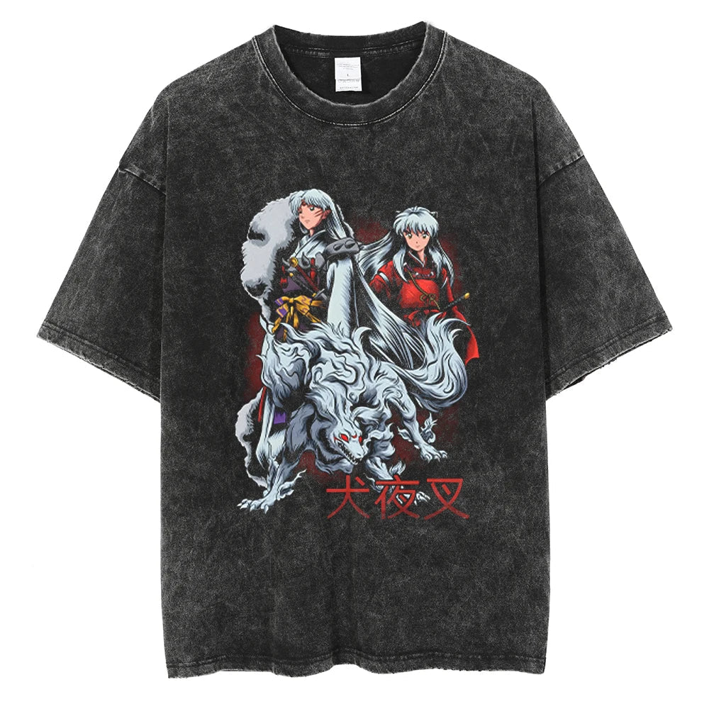 Inuyasha Demon's Journey Oversized Vintage T-Shirt