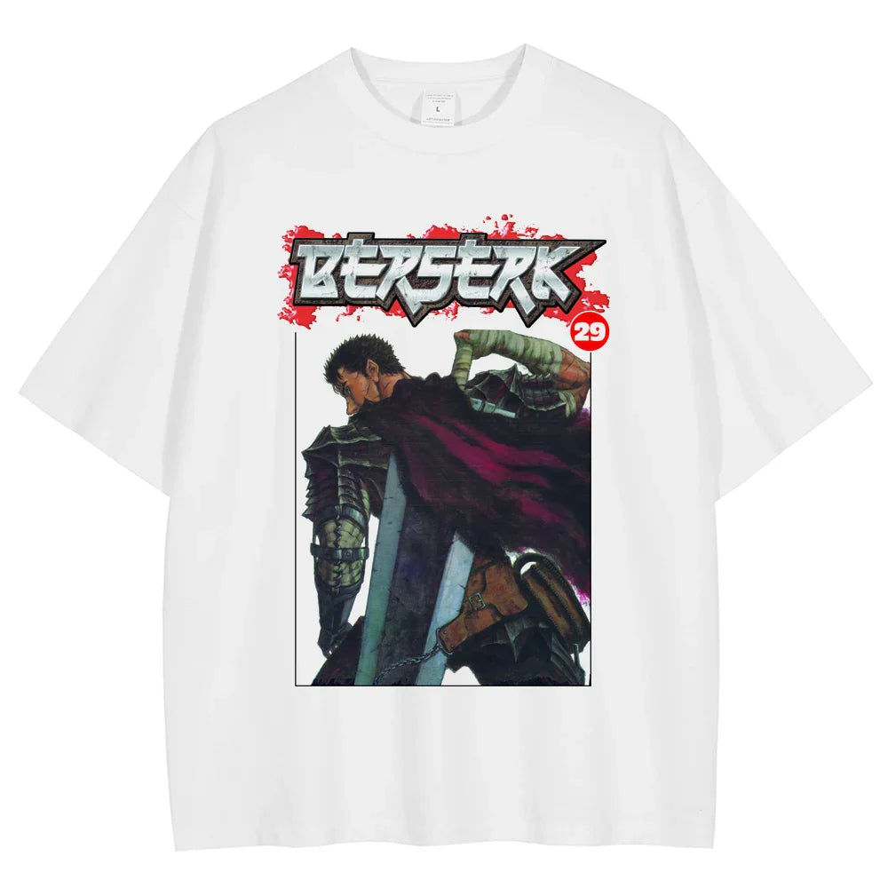 Berserk Guts The Man Who Defies Fate Oversized Vintage T-Shirt
