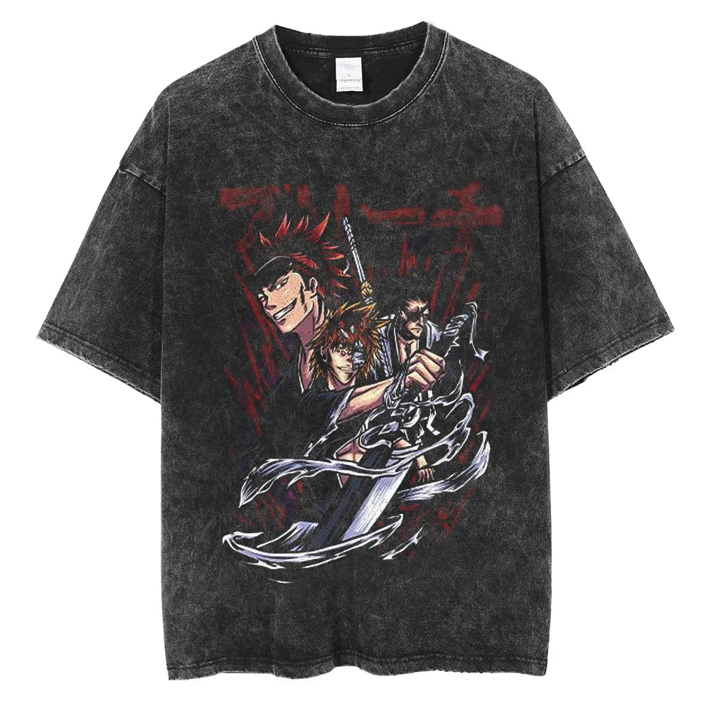 Bleach Triple Warriors Oversized Vintage T-Shirt