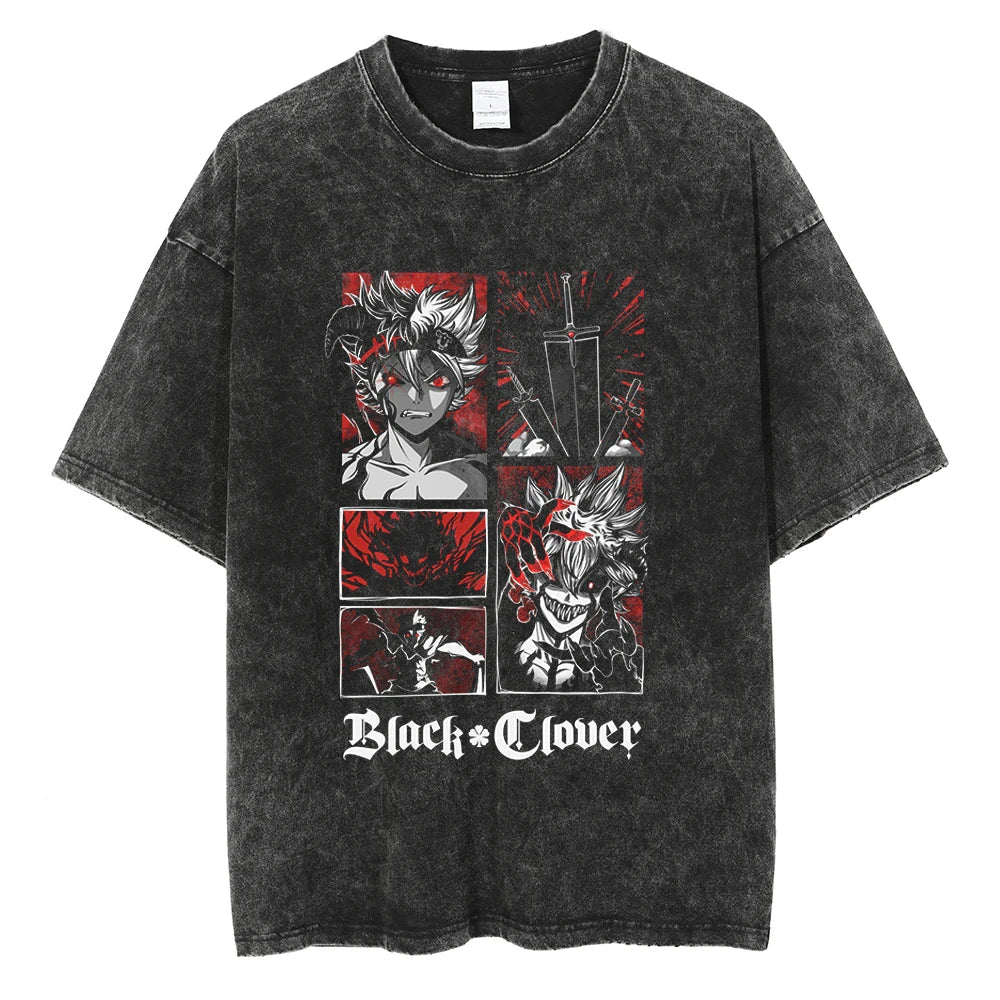 Black Clover Asta's Sword Oversized Vintage T-Shirt