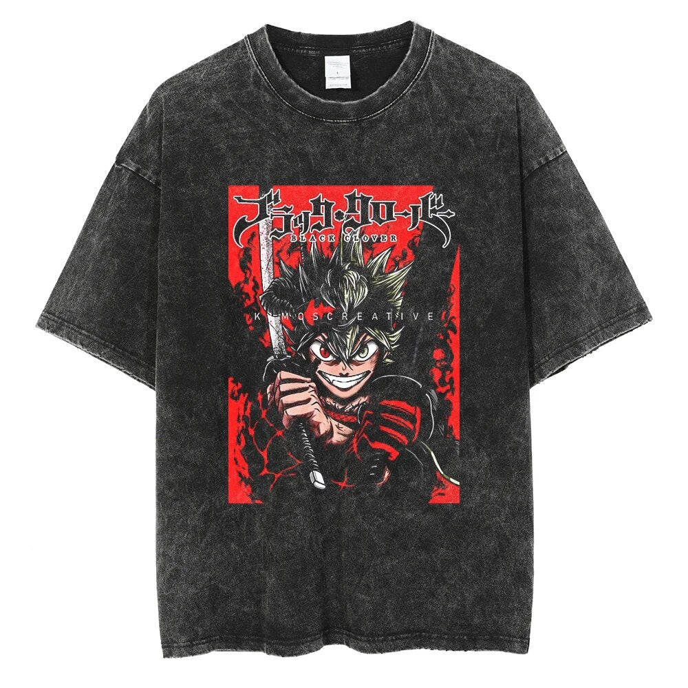 Black Clover Asta Cursed Fate Vintage T-Shirt