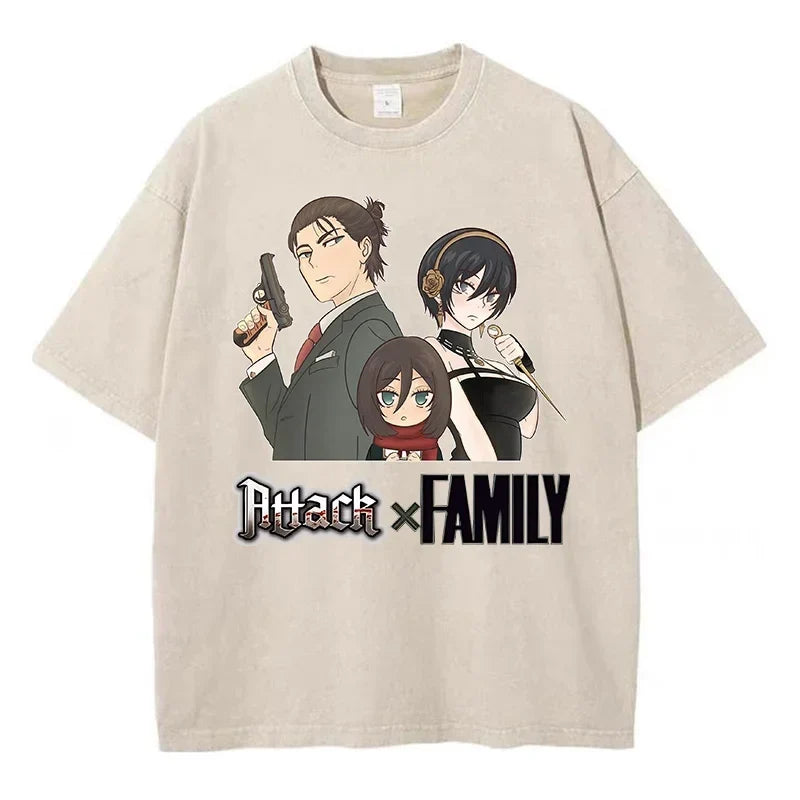 Spy x Family Attack x Family Oversized Vintage T-Shirt