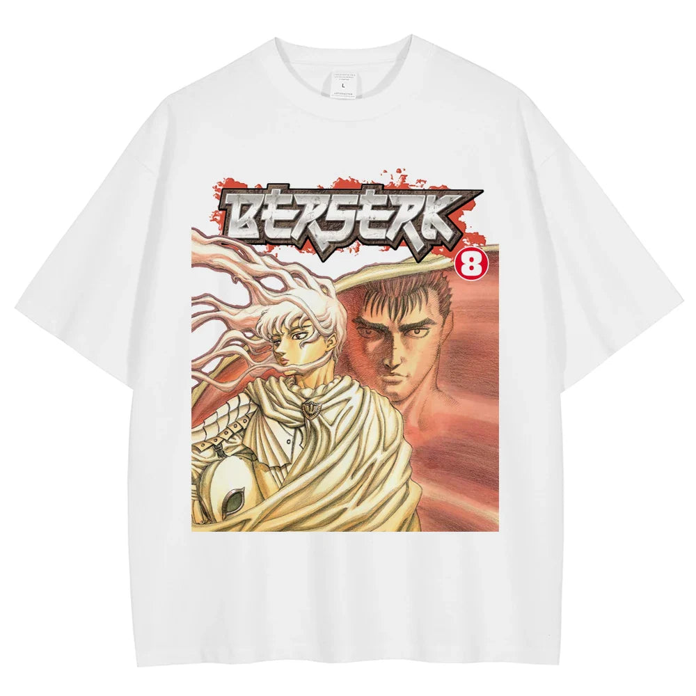 Berserk Guts & Griffith Rivalry of Fate Oversized Vintage T-Shirt
