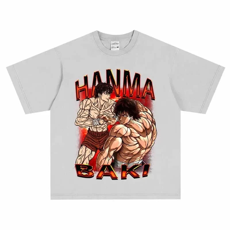 Baki Martial Grit Oversized Vintage T-Shirt
