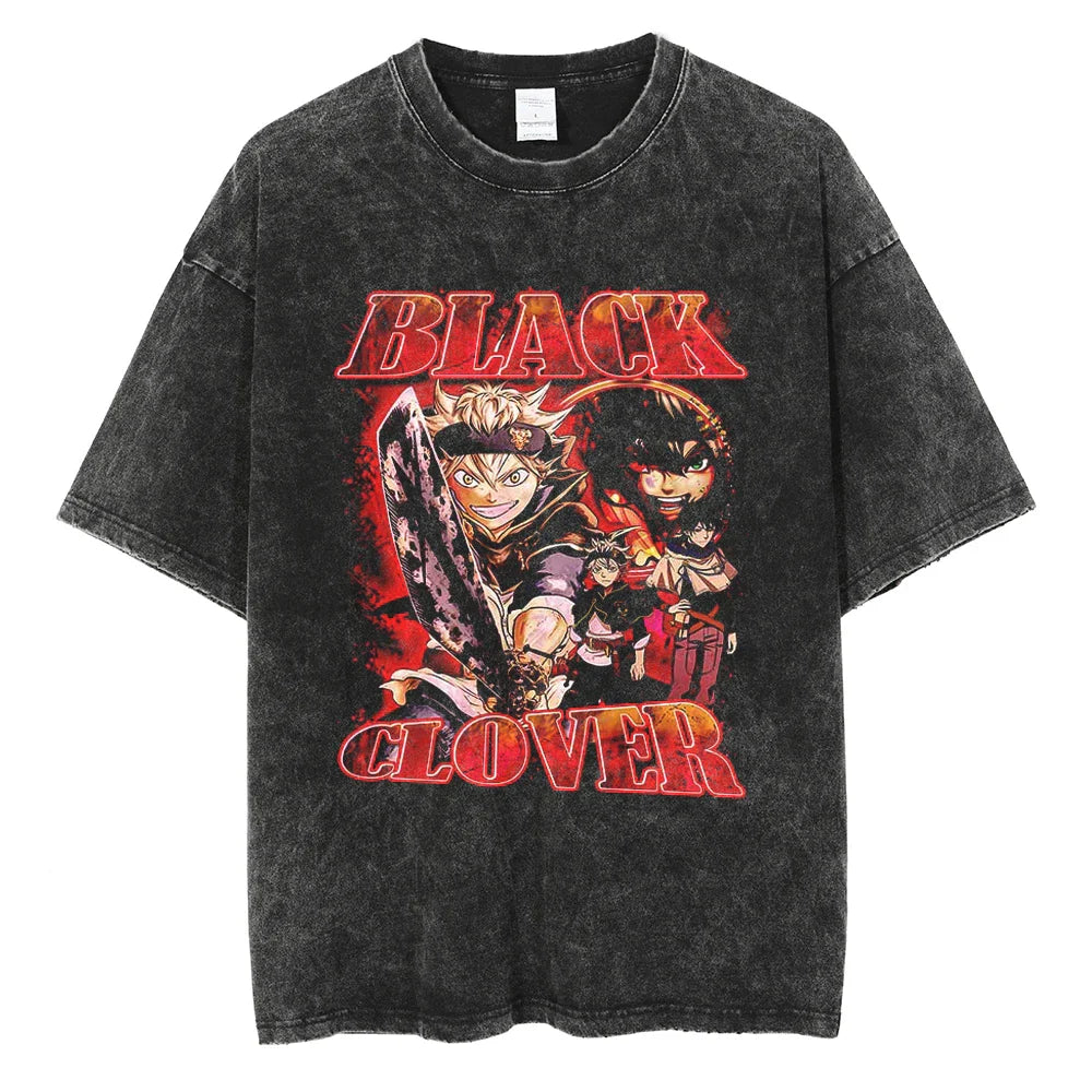 Black Clover Asta & Yuno Clover Kingdom Vintage T-Shirt