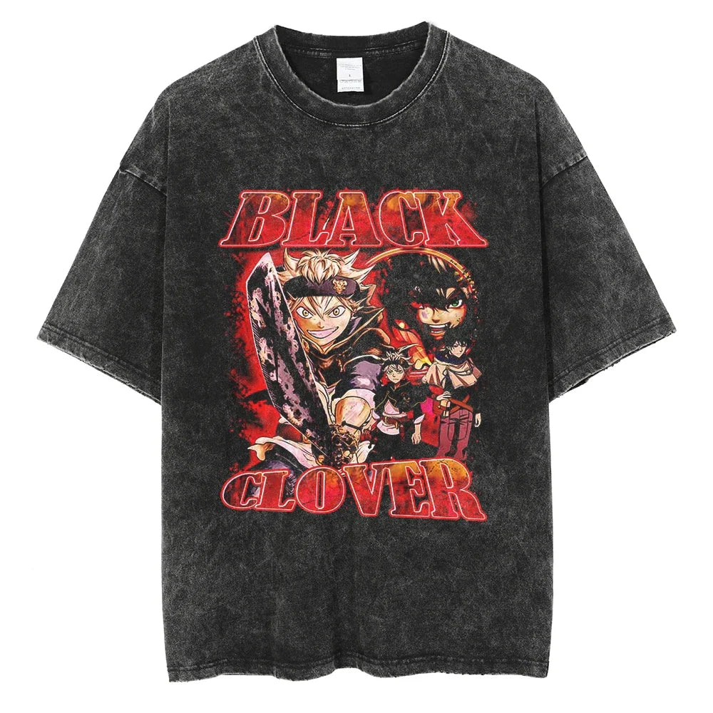 Black Clover Asta & Yuno Clover Kingdom Vintage T-Shirt