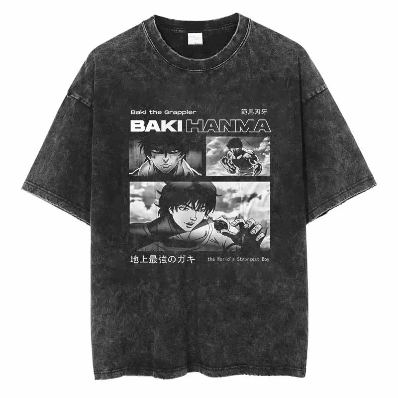 Baki Iron Resolve Oversized Vintage T-Shirt