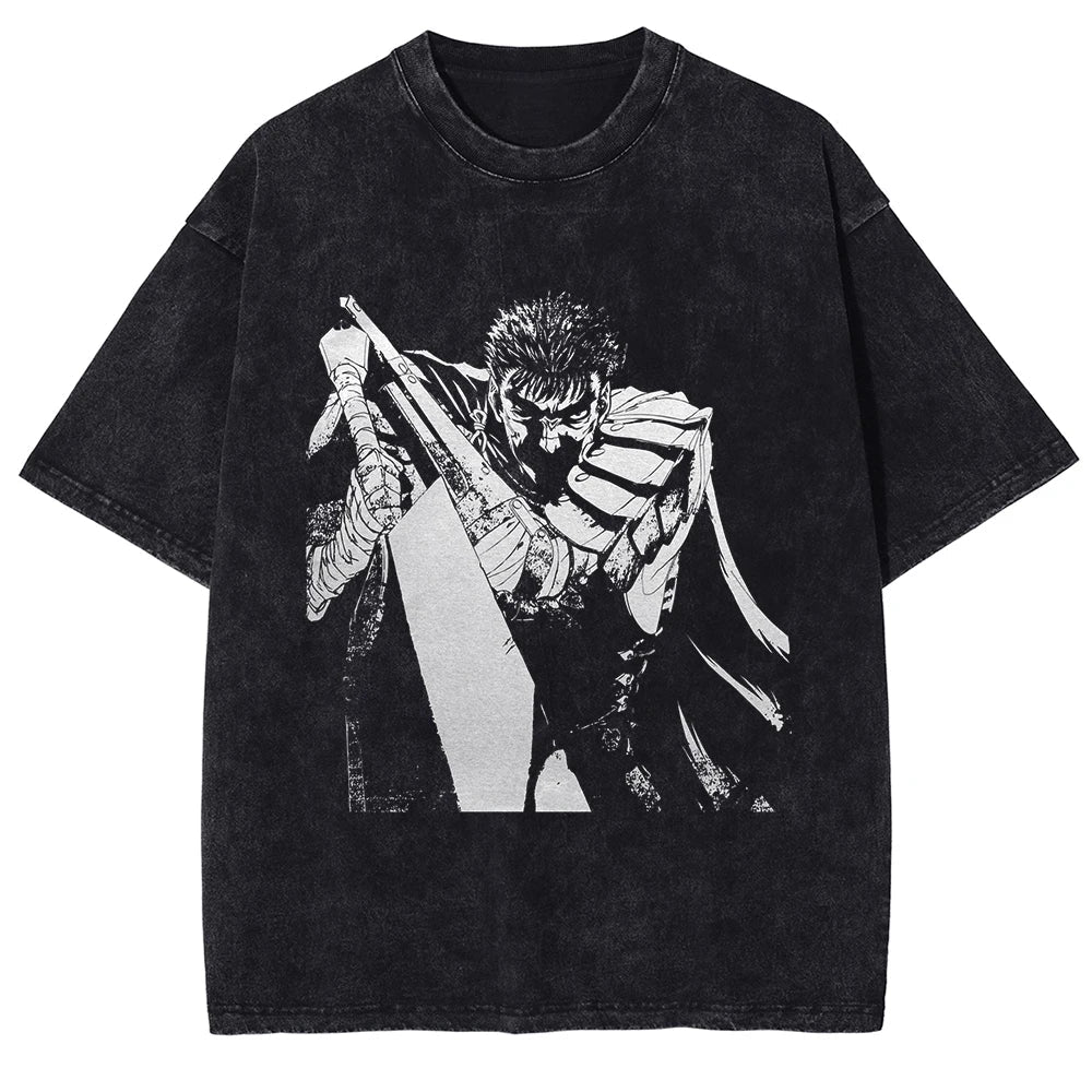 Berserk Guts' Stance Oversized Vintage T-Shirt