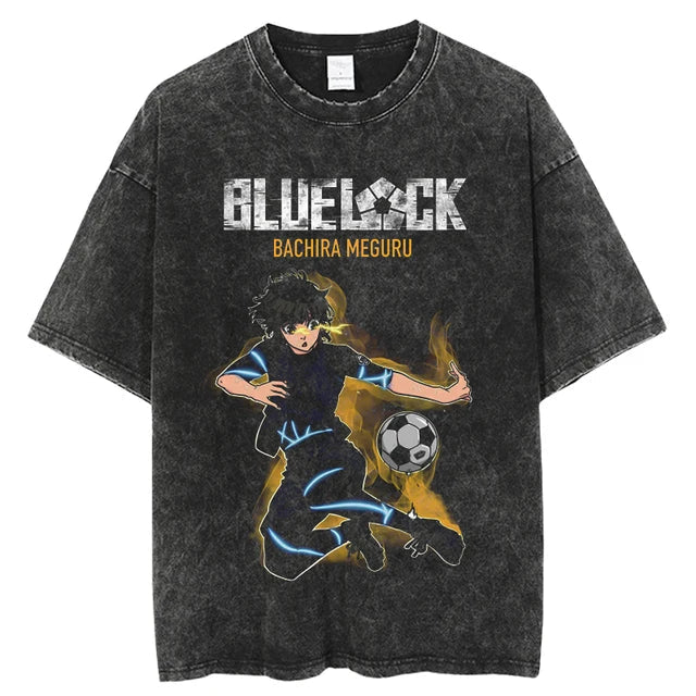 Blue Lock Bachira Speed Artist Oversized Vintage T-Shirt
