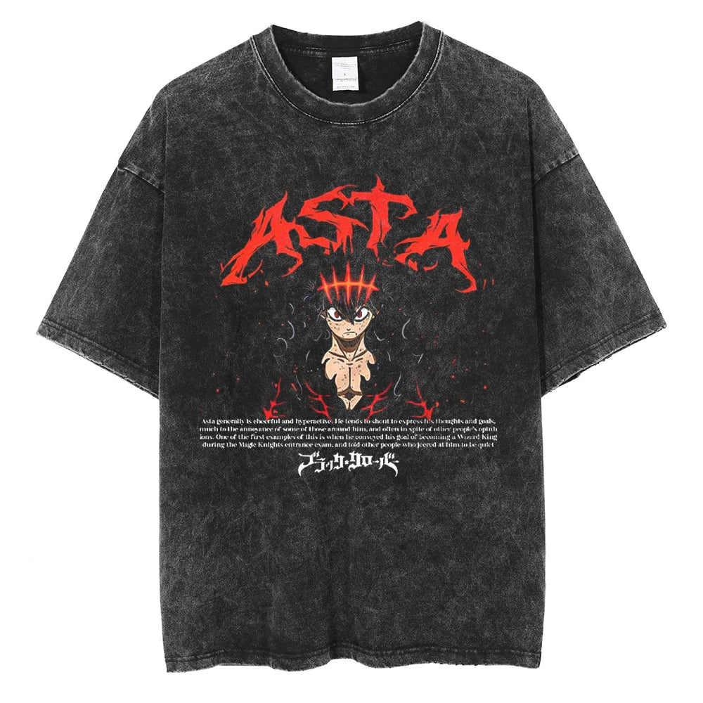 Black Clover Asta Demon-Slayer Vintage T-Shirt