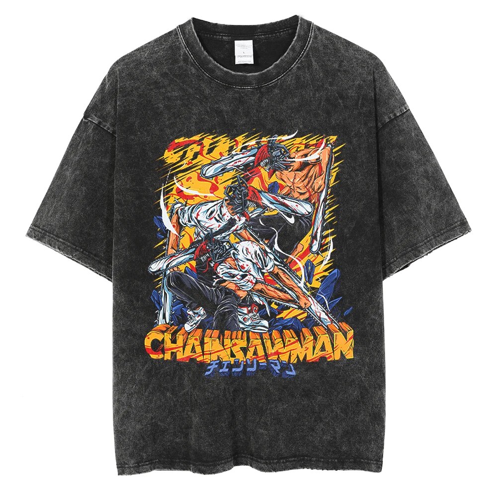 Chainsaw Man Demonic Powers Vintage T-Shirt