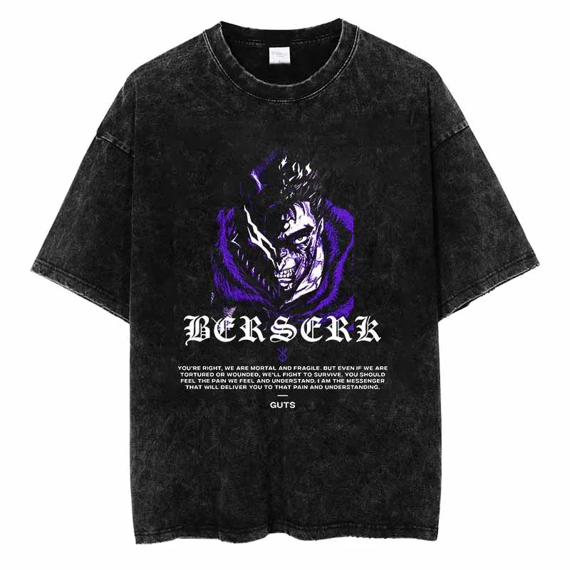 Berserk Vengeful Guts Oversized Vintage T-Shirt