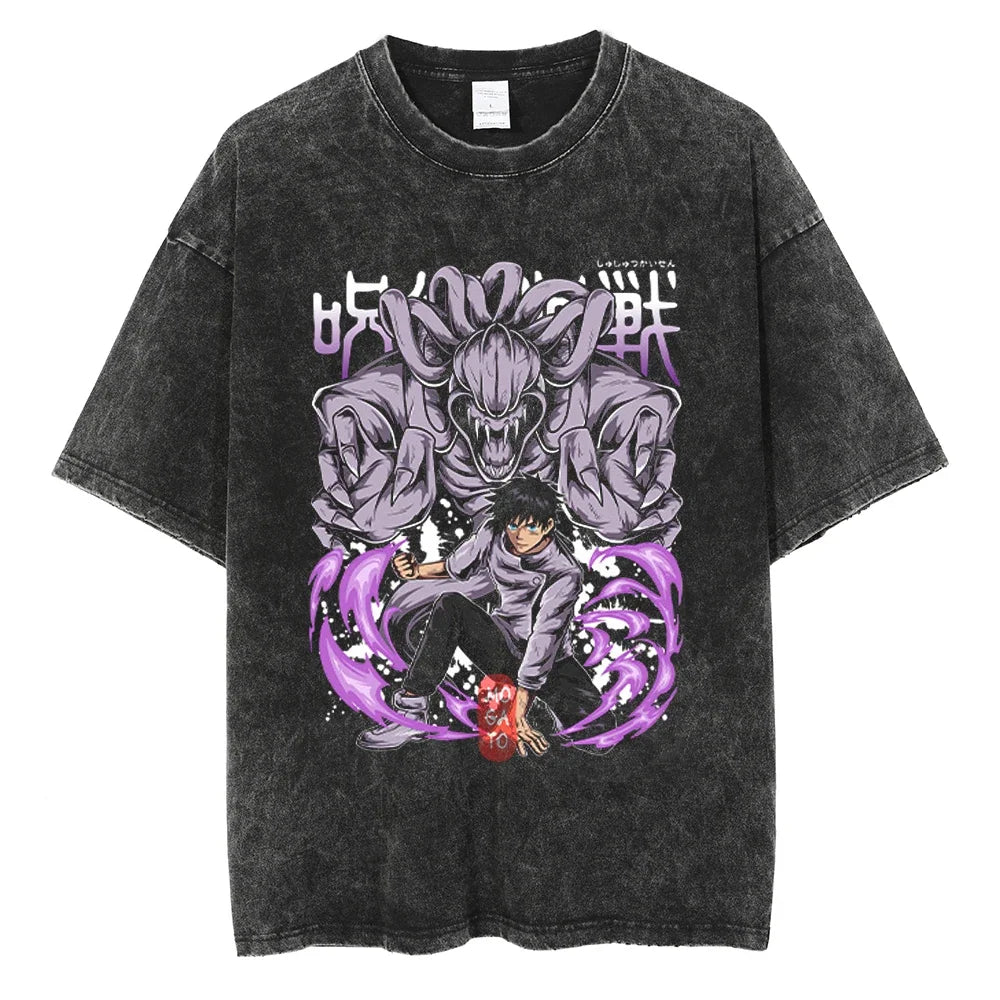 Jujutsu Kaisen Fushiguro Domain Expansion Oversized Vintage T-Shirt