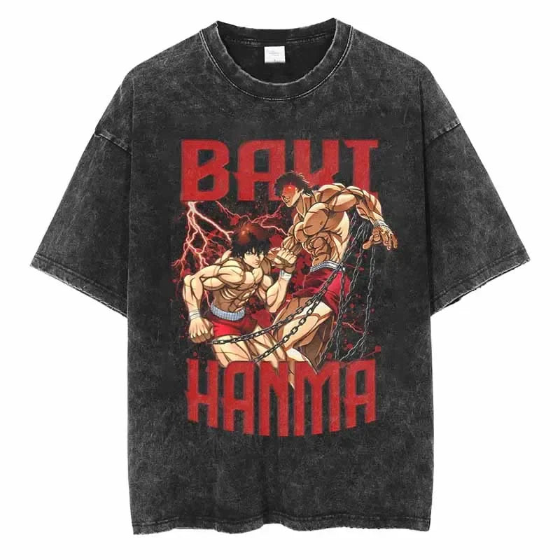 Baki Fearless Contender Oversized Vintage T-Shirt