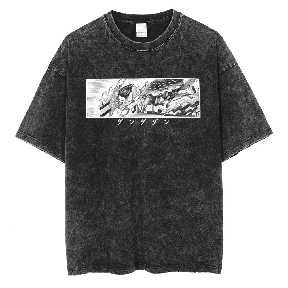 Dandadan Momo's Journey Oversized Vintage T-Shirt
