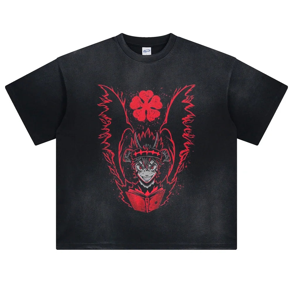 Black Clover Wizard King Oversized Vintage T-Shirt