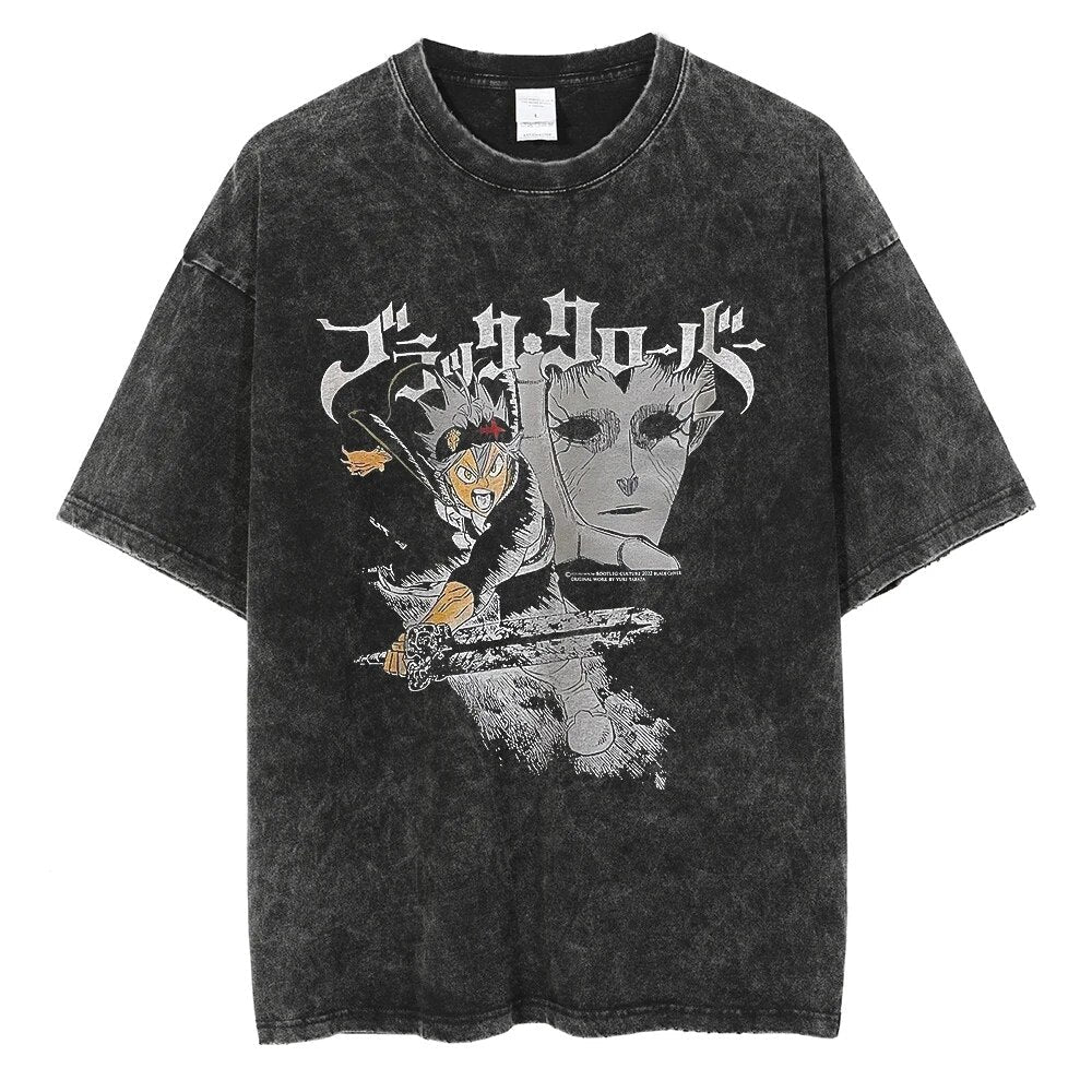 Black Clover Asta Elemental Battles Vintage T-Shirt