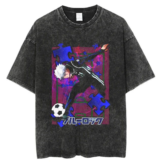 Blue Lock Nagi Natural Talent Oversized Vintage T-Shirt