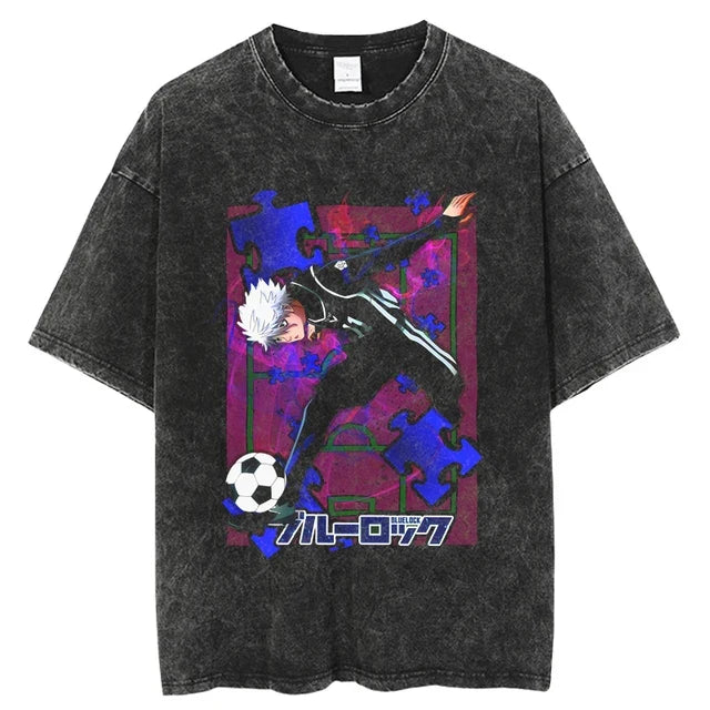 Blue Lock Nagi Natural Talent Oversized Vintage T-Shirt