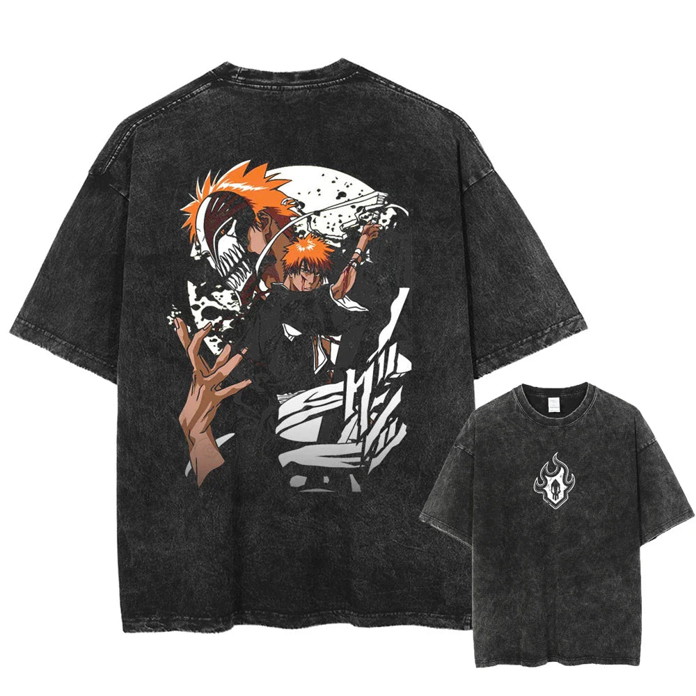 Bleach Ichigo Hero of Karakura Oversized Vintage T-Shirt