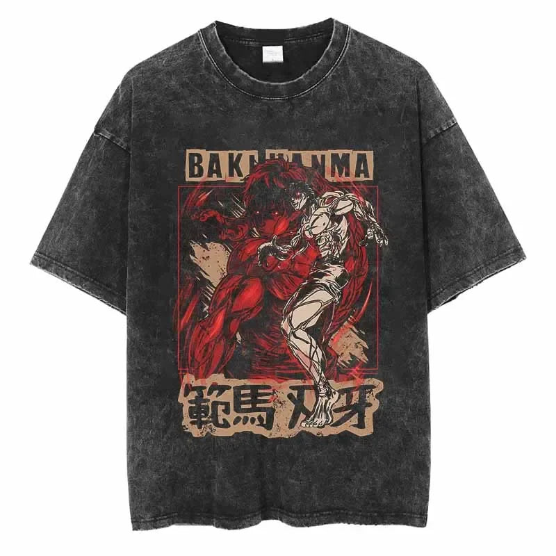 Baki Unbreakable Will Oversized Vintage T-Shirt