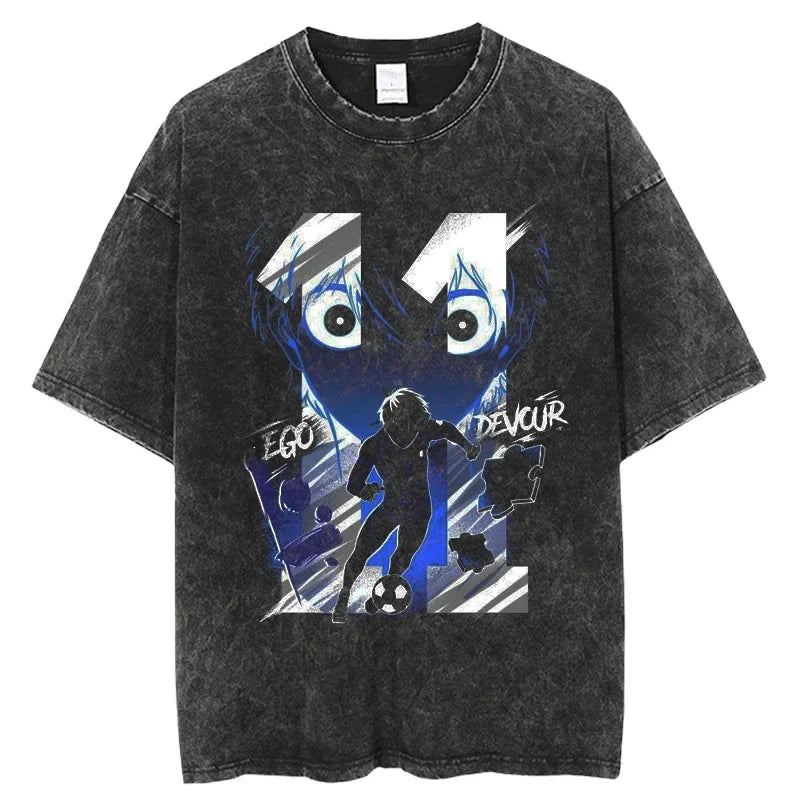 Blue Lock Isagi Ego Devour Oversized Vintage T-Shirt