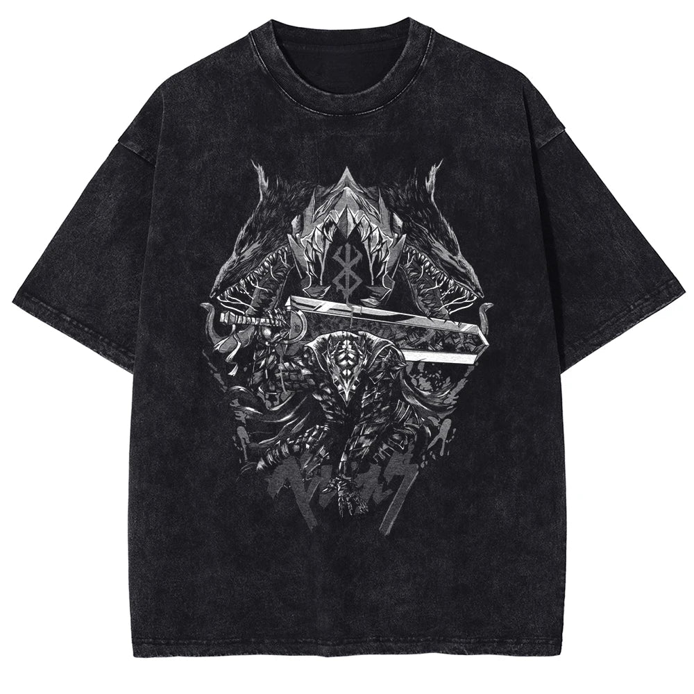 Berserk Guts' Hounds Oversized Vintage T-Shirt