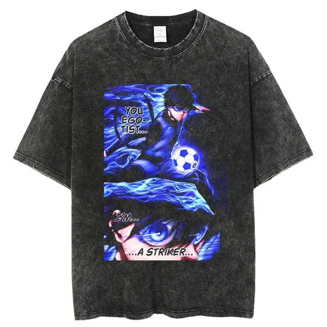 Blue Lock Isagi Elite Striker Oversized Vintage T-Shirt