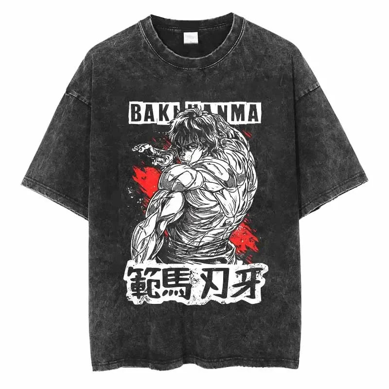 Baki Relentless Pursuit Oversized Vintage T-Shirt