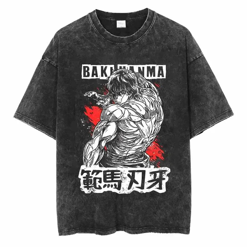 Baki Relentless Pursuit Oversized Vintage T-Shirt
