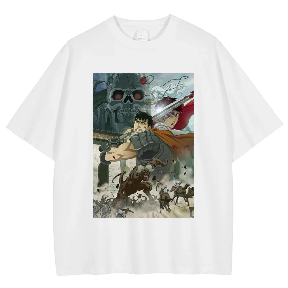 Berserk Guts Blade of Justice Oversized Vintage T-Shirt