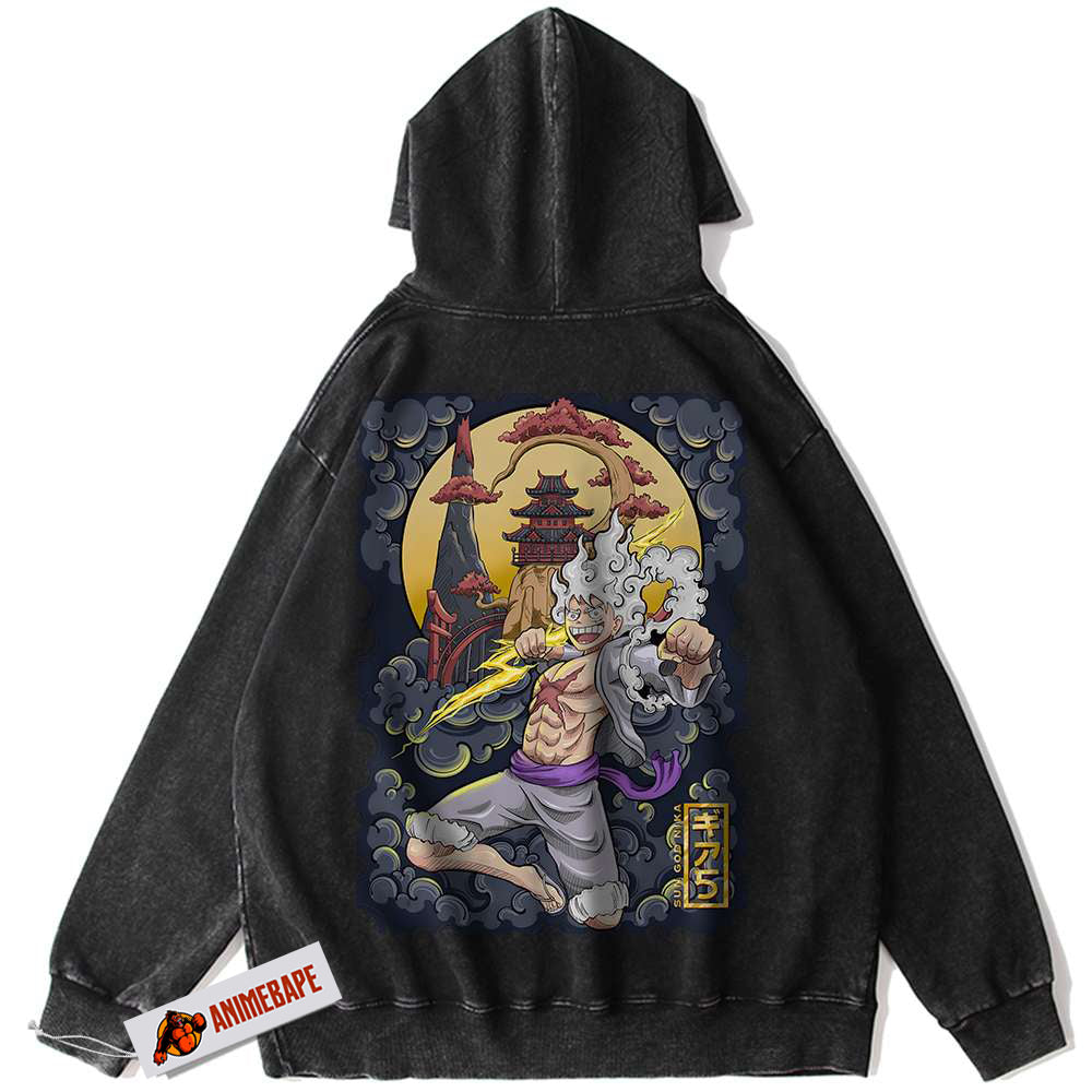 One Piece Vintage Monkey D Luffy Hoodie, Anime Hoodie for Fans